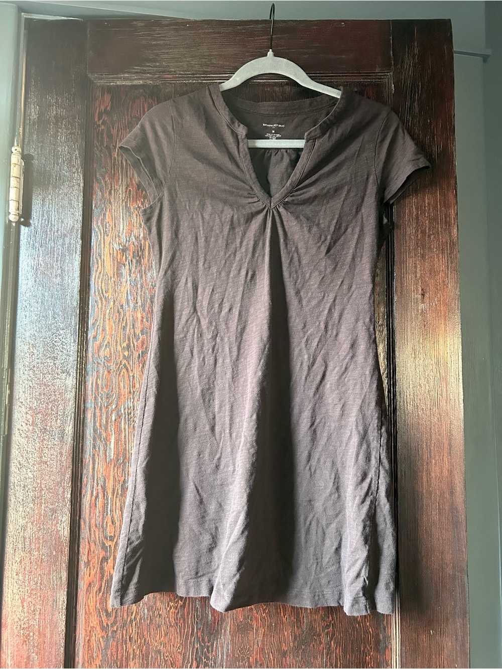 Banana Republic Cap Sleeve T-Shirt Dress in Fall Brown Size Medium